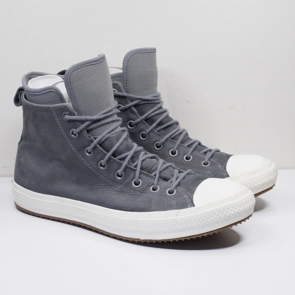 CONVERSE All Star Waterproof Nubuck Leather High Top Boot Sneakers Grey Sz 11.5 - Picture 2 of 8